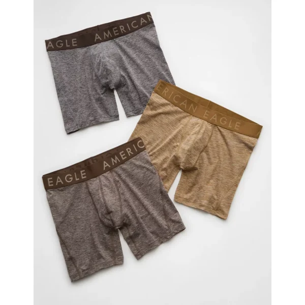 AEO Men's 6" Flex Boxer Brief 3-Pack - Multi