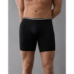 AEO Men's 6" Ultra Soft Boxer Brief - Black
