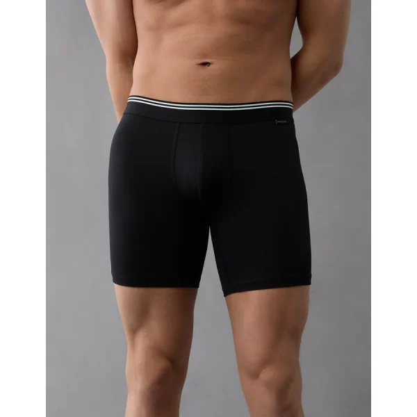 AEO Men's 6" Ultra Soft Boxer Brief - Black