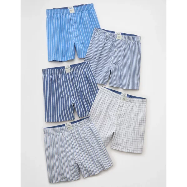 AEO Men's Stretch Boxer Short 5-Pack - Multi