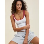 Aerie Double Scoop Neck Tank Top - Air White
