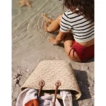 Aerie Oversized Woven Straw Bag - Tan
