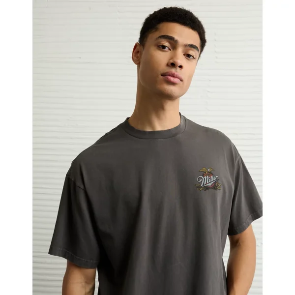 AE Boxy Miller Graphic T-Shirt - Dusted Slate