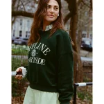 OFFLINE By Aerie Cloud Fleece Classic Crewneck Sweatshirt - Mystical Green