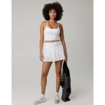 OFFLINE By Aerie Real Me Xtra Strappy Longline Sports Bra - White