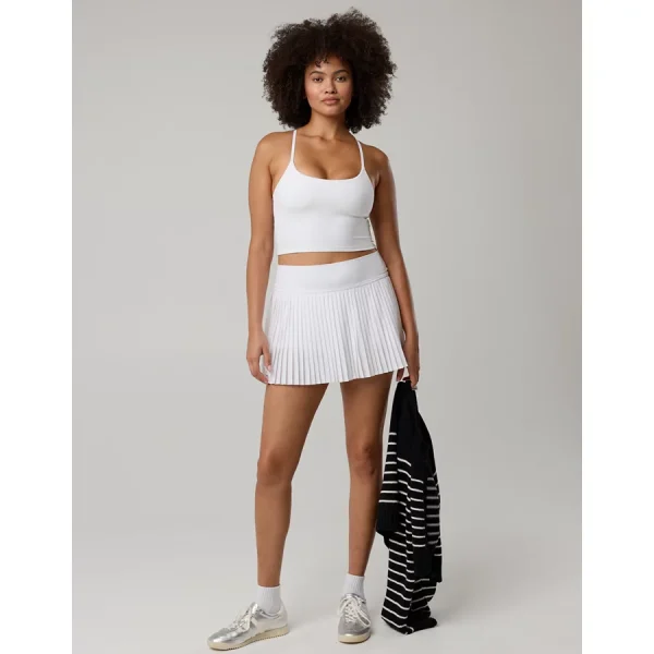 OFFLINE By Aerie Real Me Xtra Strappy Longline Sports Bra - White