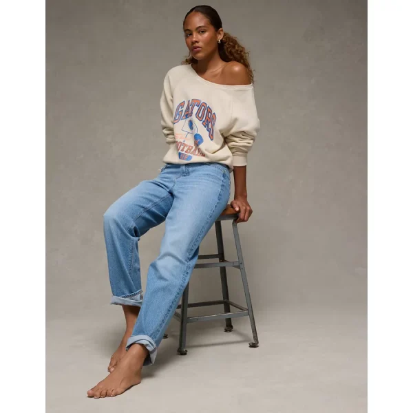 AE Florida Gators Graphic Off The Shoulder Sweatshirt - White