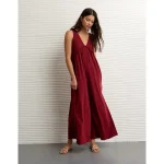 AE Sunchaser Knit V-Neck Jumpsuit - Antique Rose