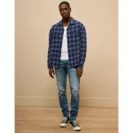 AE AirFlex+ Patched Athletic Skinny Jean - Destroyed Medium Wash