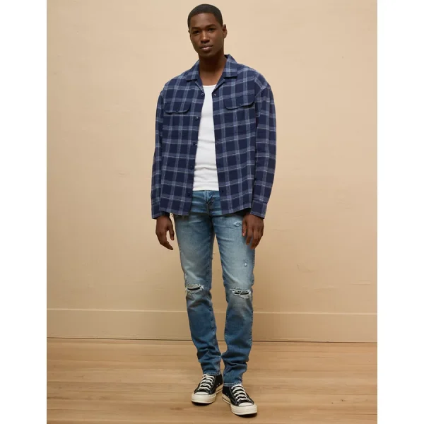 AE AirFlex+ Patched Athletic Skinny Jean - Destroyed Medium Wash