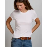 AE77 Premium Ribbed T-Shirt - White