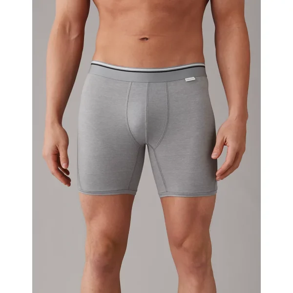AEO Men's 6" Ultra Soft Boxer Brief - Charcoal