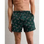 AEO Men's Satin Pocket Boxer Short - Green