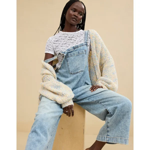 Aerie Denim Overall - Light Blue