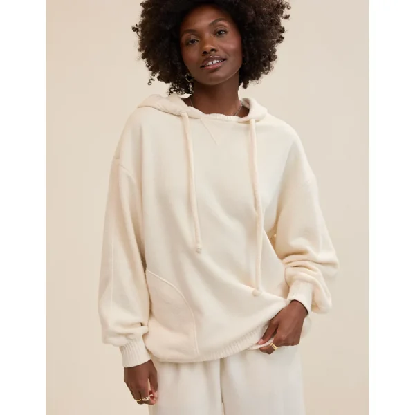 Aerie Très Chic Chenille Hoodie - Natural