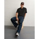 AE Boxy Polo Shirt - Washed Black