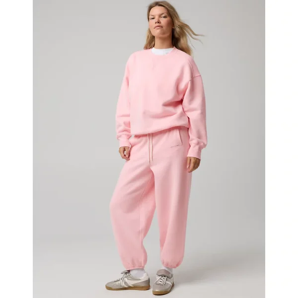 OFFLINE By Aerie Cloud Fleece Baggy Jogger - Club Pink