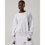 OFFLINE By Aerie Cloud Fleece Classic Crewneck Sweatshirt - Light Heather Gray