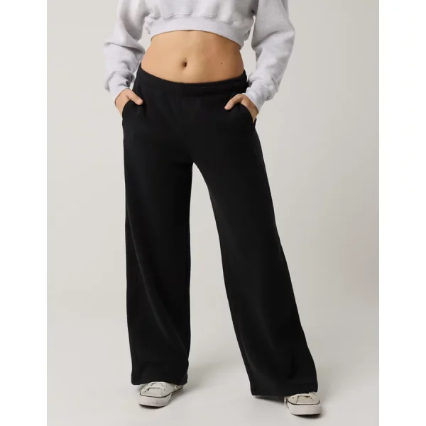 OFFLINE By Aerie Cloud Fleece Trouser - True Black