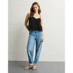 AE Crochet Eyelet Cami - Black