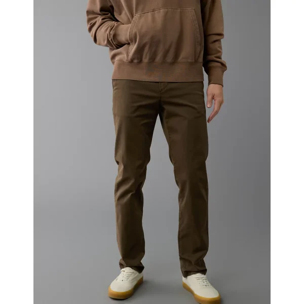 AE Flex Original Straight Lived-In Khaki Pant - Brown