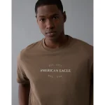 AE Lightweight Icon Logo Graphic T-Shirt - Medium Brown