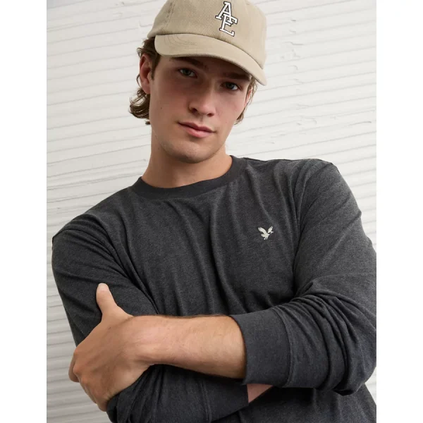 AE Lightweight Icon Long-Sleeve T-Shirt - Smoked Gray