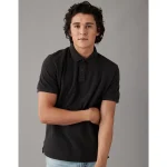 AE Lived-In Pique Polo Shirt - Dusted Slate