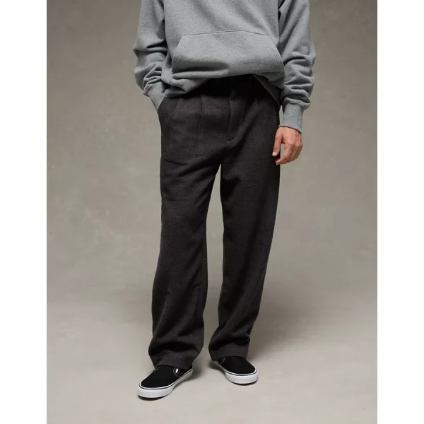 AE Loose Pleated Trouser Pant - Brown