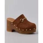 AE Micro Wood Clog Mule - Amber Brown