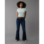 AE Next Level Curvy Super High-Waisted Flare Jean - Storm Dark