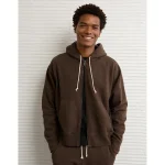 AE Zip-Up Fleece Hoodie - Chocolate