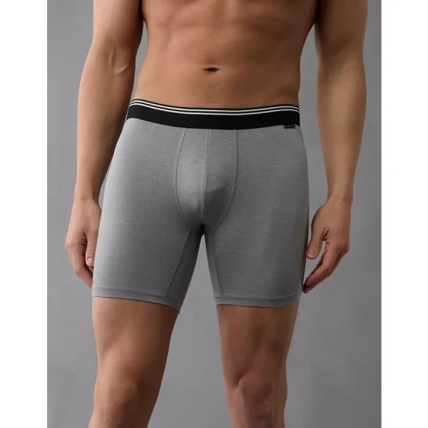 AEO Men's 6" Ultra Soft Boxer Brief - Smoked Gray