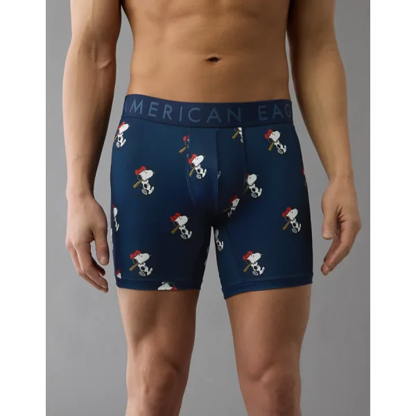 AEO Men's Snoopy 6" Flex Boxer Brief - Navy