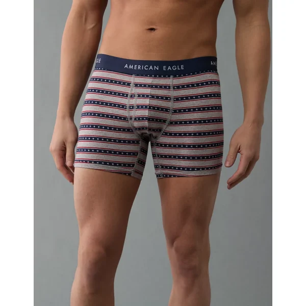 AEO Men's USA 4.5" Classic Boxer Brief - Grey