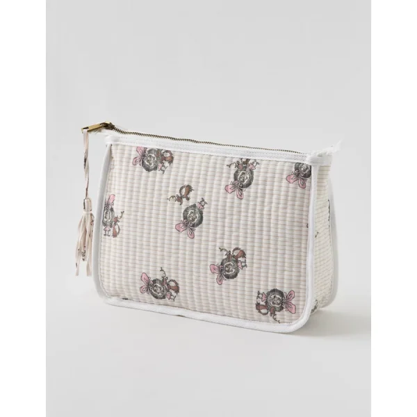 Aerie Quilted Pouch - Soft Muslin