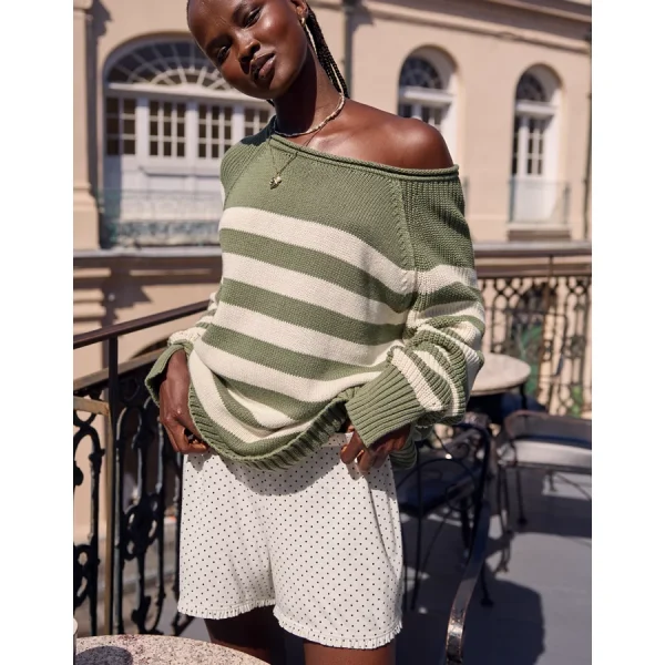 Aerie Real Soft® Ruffle Boxer Short - Heather Frost