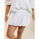 Aerie Seersucker Bubble Mini Skirt - White