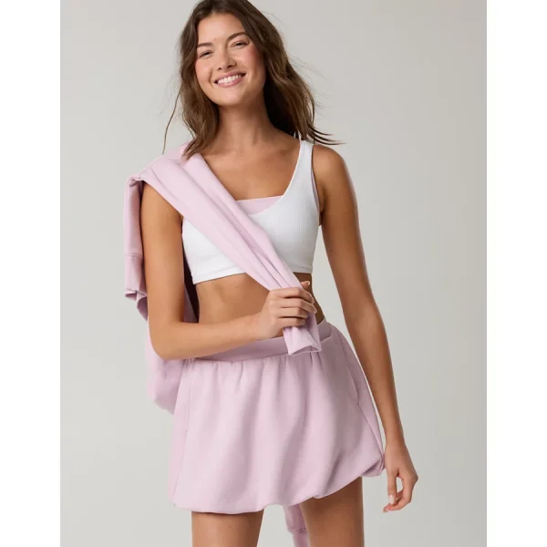 OFFLINE By Aerie Cloud Fleece Bubble Skort - Orchid
