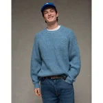 AE Cozy Cabin Crew Neck Sweater - Light Blue
