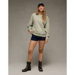 AE Everyday Luxe Crew Neck Sweatshirt - Olive Fun