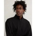 AE 24/7 Boxy Quarter-Zip Sweatshirt - Black