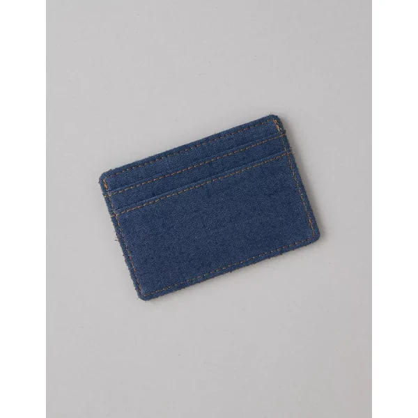 AE Leather & Denim Cardholder - Navy