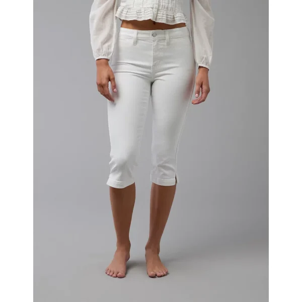 AE Next Level High-Waisted Capri Jean - White