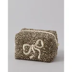 AE Quilted Cosmetic Bag - Brown