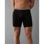 AEO Men's Eagles 6" Ultra Soft Boxer Brief - Black