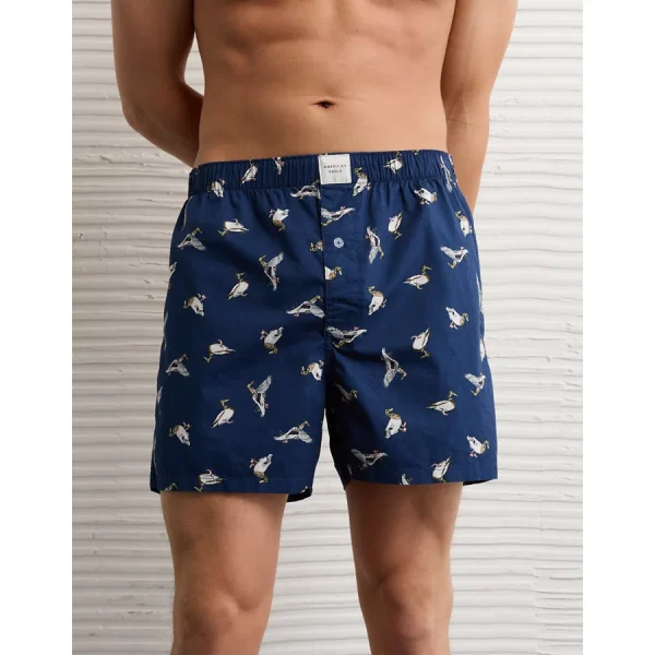 AEO Palm Trees Stretch Classic Boxer Short - Navy