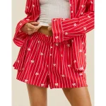 Aerie Flannel Girl Boxer - Bright Red