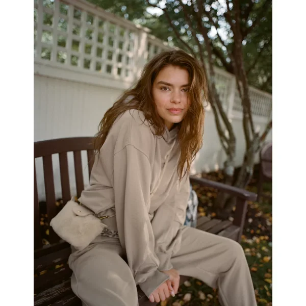 Aerie Jet Setter Hoodie - Stone Harbor