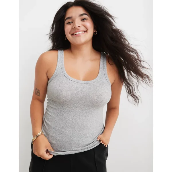 Aerie No BS Tank Top - Medium Heather Gray